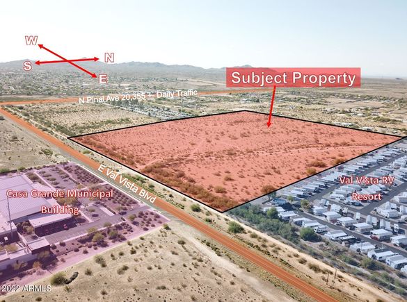 East Of Val Vista Blvd & N Pinal Ave Casa Grande, AZ Plot of land Active - Photo 1 of 5. Opens carousel modal