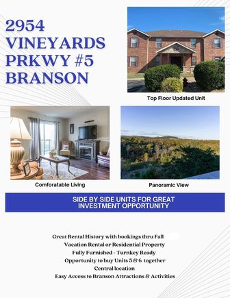 2954 Vineyards Parkway Unit 5 Branson, MO Condo Active - Photo 1 of 20. Opens carousel modal