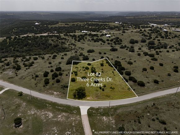 Lot 82 Three Creeks Dr Bertram, TX Plot of land Active - Photo 1 of 6. Opens carousel modal