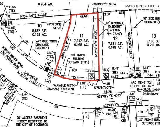111 Robert Bruce Drive Poquoson, VA Plot of land Active - Photo 1 of 1. Opens carousel modal